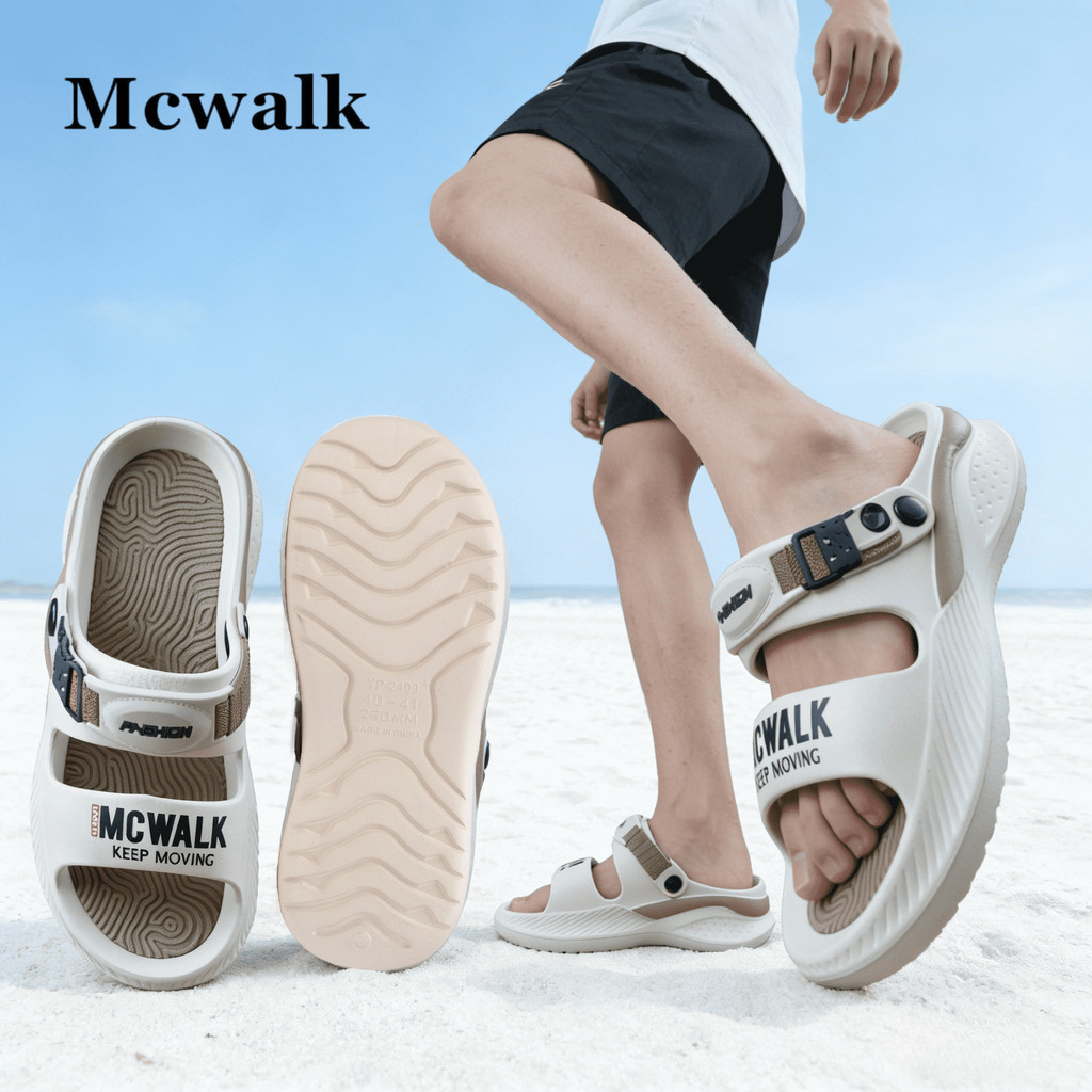 MCWALK แบบคลาสสิค  ด้านล่างหนา 5 ซม.  รองเท้าแตะ  สากลชาย และหญิง  รองเท้าทำงาน  รองเท้าแตะ