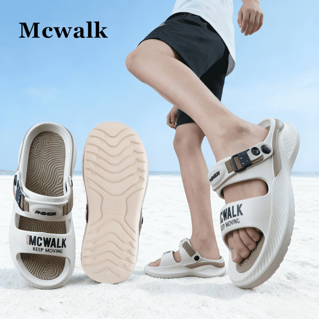 MCWALK แบบคลาสสิค ด้านล่างหนา 5 ซม. รองเท้าแตะ สากลชาย และหญิง รองเท้าทำงาน รองเท้าแตะ MC2409-1