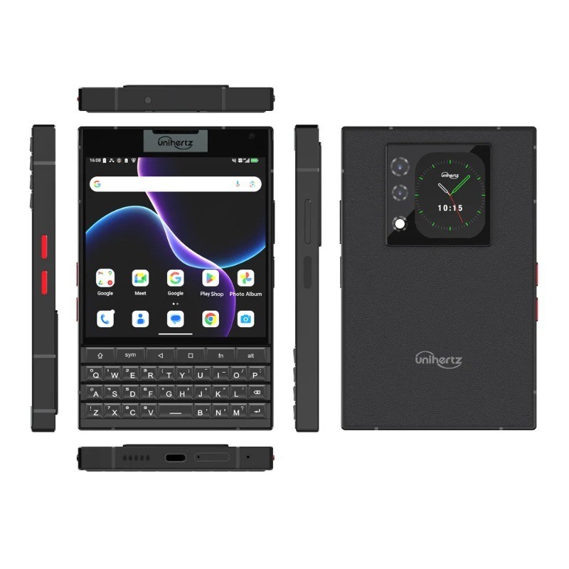 Unihertz Titan 2 สมาร์ทโฟน 5G Android 15 พร้อมคีย์บอร์ดทางกายภาพหน้าจอคู่ 12GB 512GB ขนาด 7300 Dual SIM 50MP กล้อง