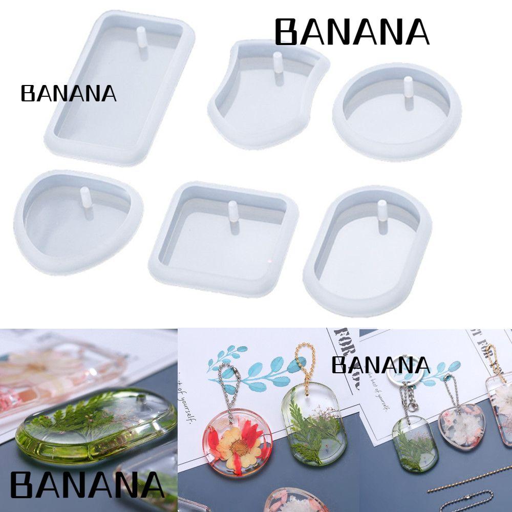 BANANA1 จี้แม่พิมพ์เรซิ่น DIY Craft Epoxy ประณีตสี่เหลี่ยมผืนผ้าสร้อยคอพวงกุญแจ
