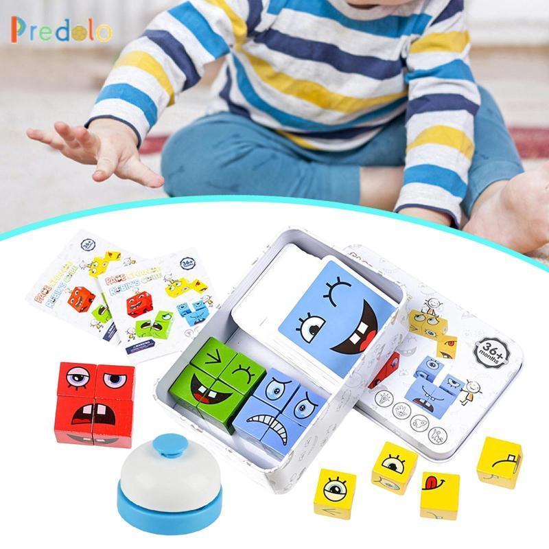 Predolo Face เปลี่ยน Cube Face เปลี่ยนก้อนไม้สําหรับเด็กและผู้ใหญ่ Cube Building Blocks เกมสําหรับชา
