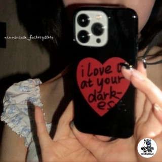 Originalมือวาดหัวใจใหญ่สีดําglossy Soft Shell For Iphoneกรณี…
