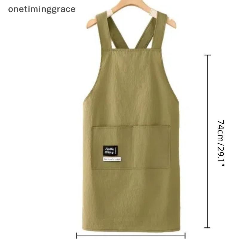 Onetiminggrace ทําอาหารผ้ากันเปื้อนครัว Breathable สวมใส่ผู้ใหญ่เอวผ้ากันเปื้อน Anti Fouling นุ่มร้านอาหารเสื้อผ้าทํางานบ้าน OMA - รูปที่ 5