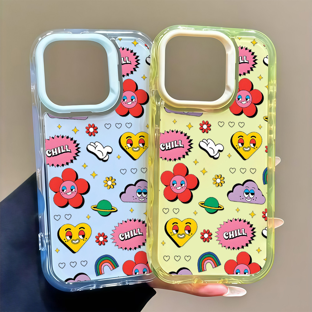 จัดส่งในพื้นที่ เคสเยลลี่ใสลายดอกไม้สีแดงเล็กๆเหมาะสำหรับ iPhone16 15 14 Pro Plus 13 12 11 Promax โทรศัพท์มือถือเคส TPU