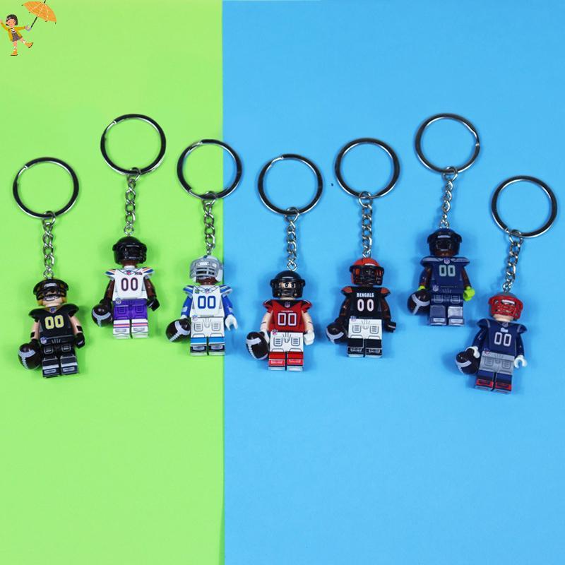 [GOU] Houston Texans Key Chain Washington Football Team การ์ตูนน่ารักบล็อกพวงกุญแจของเล่นเด็ก VN