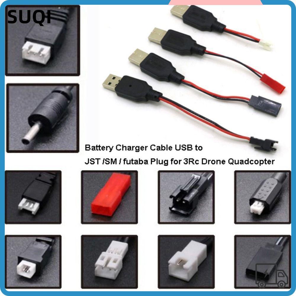 SUQI RC USB ชาร์จ, 3.7V 84.1 ซม.แบตเตอรี่ลิเธียม Charger Cable, 4 รูปแบบ USB Charger สําหรับ 3Rc Dro