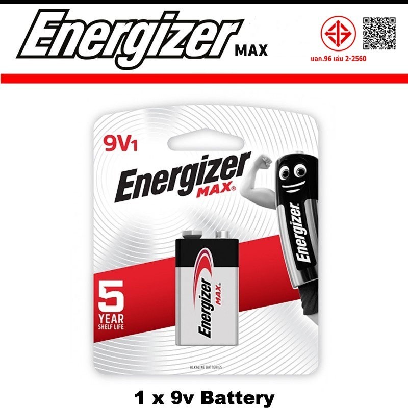 แบตเตอรี่ Energizer MAX 9V ใหม่ 9V แบตเตอรี่อัลคาไลน์ 6LF22