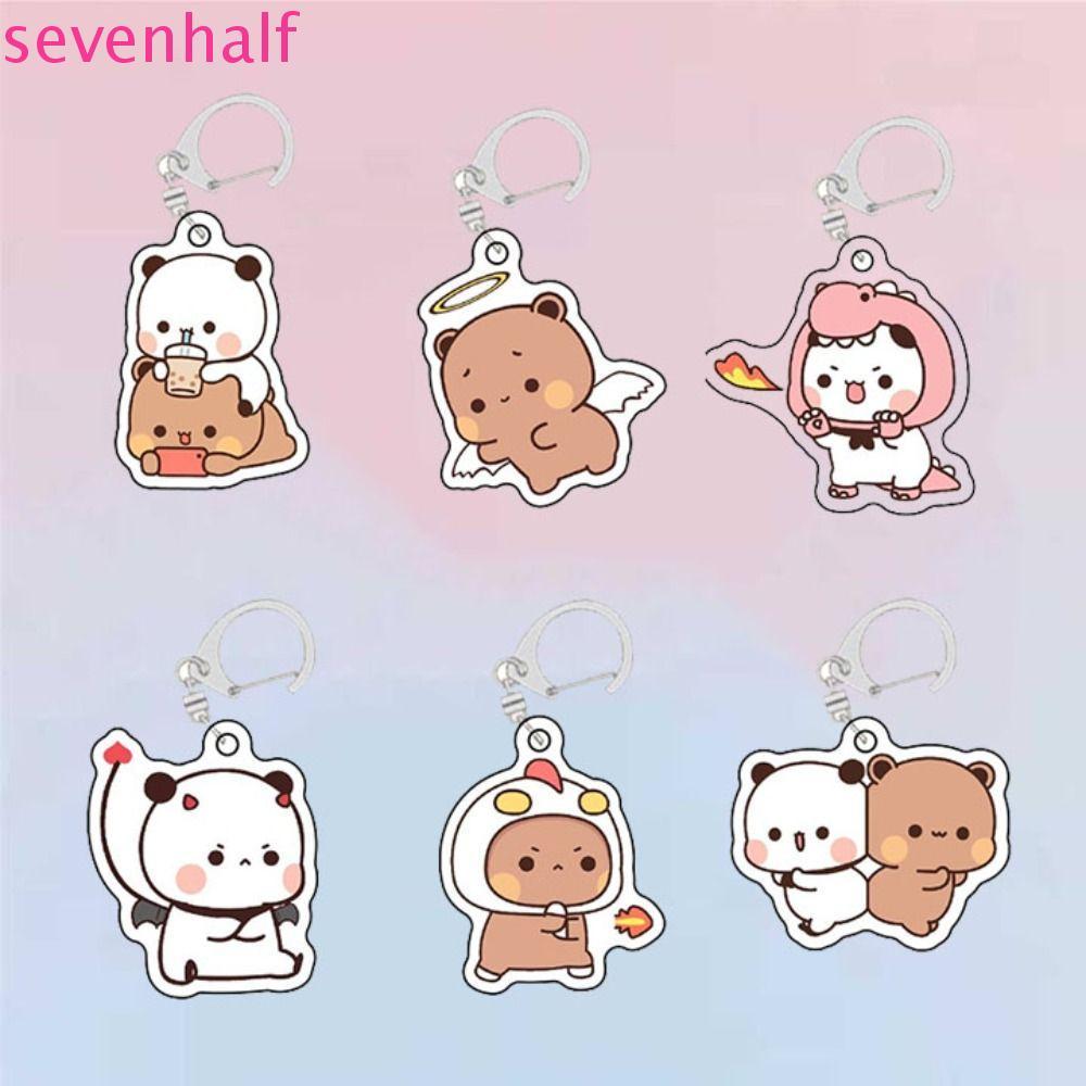 SEVENHALF Bubu Dudu พวงกุญแจ, การ์ตูนหวานการ์ตูน Bubu Dudu Key Chain, Charm พวงกุญแจ Kawaii สัตว์อะค