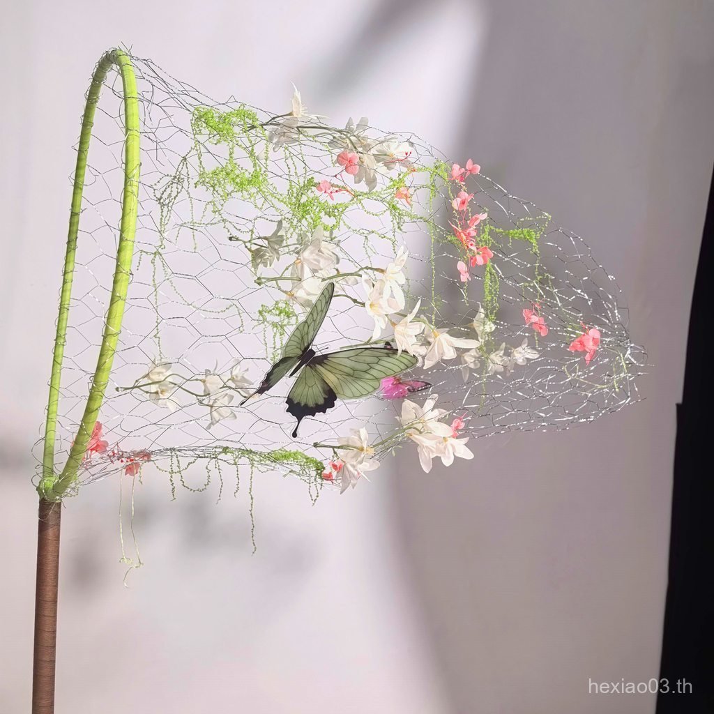 จับสุทธิ diy วัสดุ Photo Artifact Outing Outing Piece แมลงที่สวยงาม Net Dream Catcher U2O0