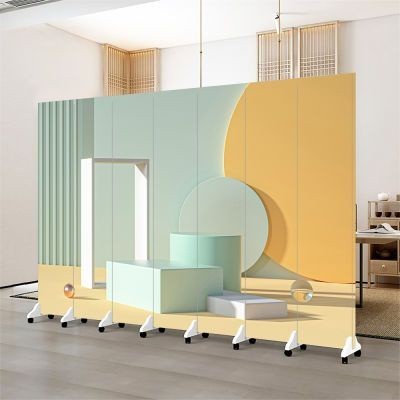 🍃 Modern style Screen Partition Living Room Entrance Divider Screen Partition Folding Mobile Decorat
