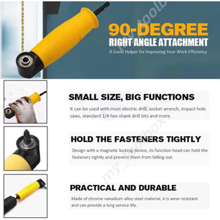 ✅พร้อมส่ง🔥หัวต่อสว่าน 90° Drill Adapter หัวต่อไขควง สว่าน ข้องอ หัวแม่เหล็ก แกนหกเหลี่ยม ใช้งานสะดวก