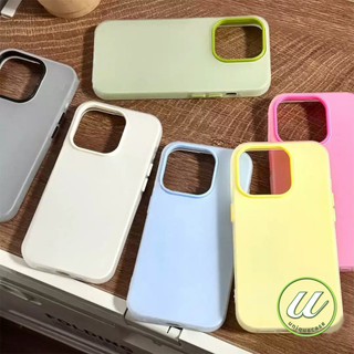สีลูกกวาดแฟชั่นง่ายคู่ 2 ใน 1 อ่อน เคส Redmi 14C 13C 12 9A 13 12C 10 Note 13 14 11 8 10 Pro Poco C65 C75 M6 X5