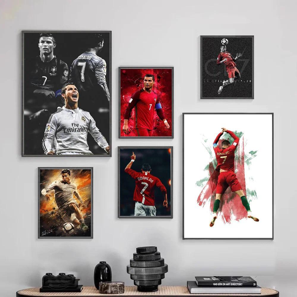 ฟุตบอล Star CR7 C.Ronaldo โปสเตอร์ Frameless ส่วนบุคคล Wall Art โปสเตอร์ภาพสําหรับห้องนั่งเล่นตกแต่ง