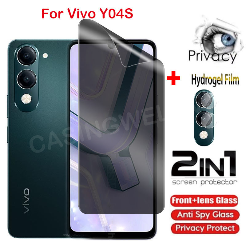 ป้องกันหน้าจอสําหรับVivo Y04S Y04 Y29S Y29T Y04T Y400 Y05 Y11d Y21d Y31d Y31 5G 4G 2025 ความเป็นส่วนตัวHydrogelฟิล์มAnti-Spyคลุมทั้งหมดป้องกันหน้าจอฟิล์มกลับเลนส์ป้องกันฟิล์ม