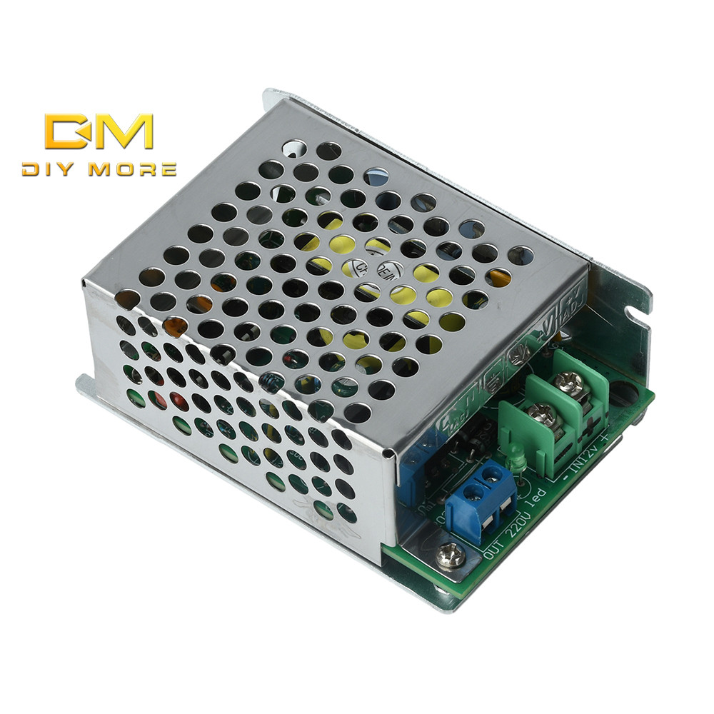 DIYMROE DC 12-14.5V to AC 220V โมดูลอินเวอร์เตอร์ 50Hz 50-100W DC-AC Step-Up Transformer โมดูลรองรับมอเตอร์พัดลมในครัวเรือน