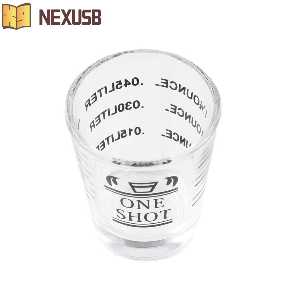 NEXUSBEAM Jigger 1.5oz/45ml อุปกรณ์เสริมบาร์พร้อมแก้วช็อตสําหรับงานหนักขนาด