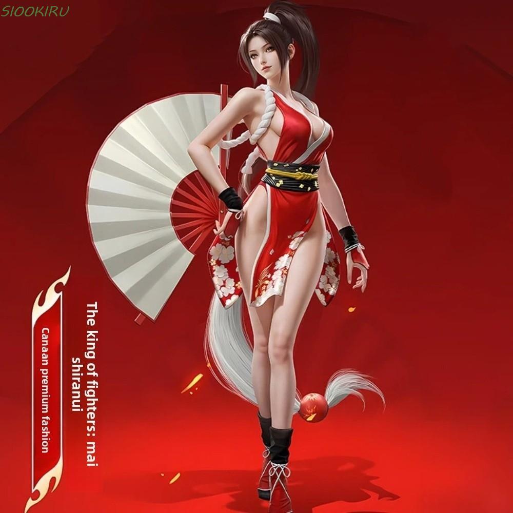 SIOOKIRU Mai Shiranui คอสเพลย์เครื่องแต่งกาย,ผู้หญิงปลอมตัวเสื้อผ้าสั้นKimono Action Figureคอสเพลย์เ