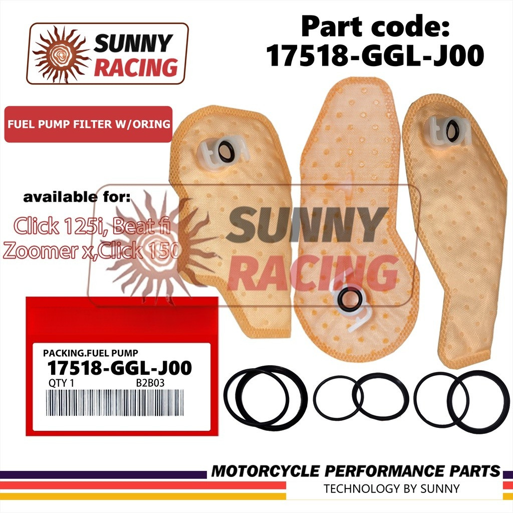 ปั๊มเชื้อเพลิง พร้อมชุด Oring สําหรับ Click 125i Beat Fi Zoomer X Click 150 17518-GGL-J00
