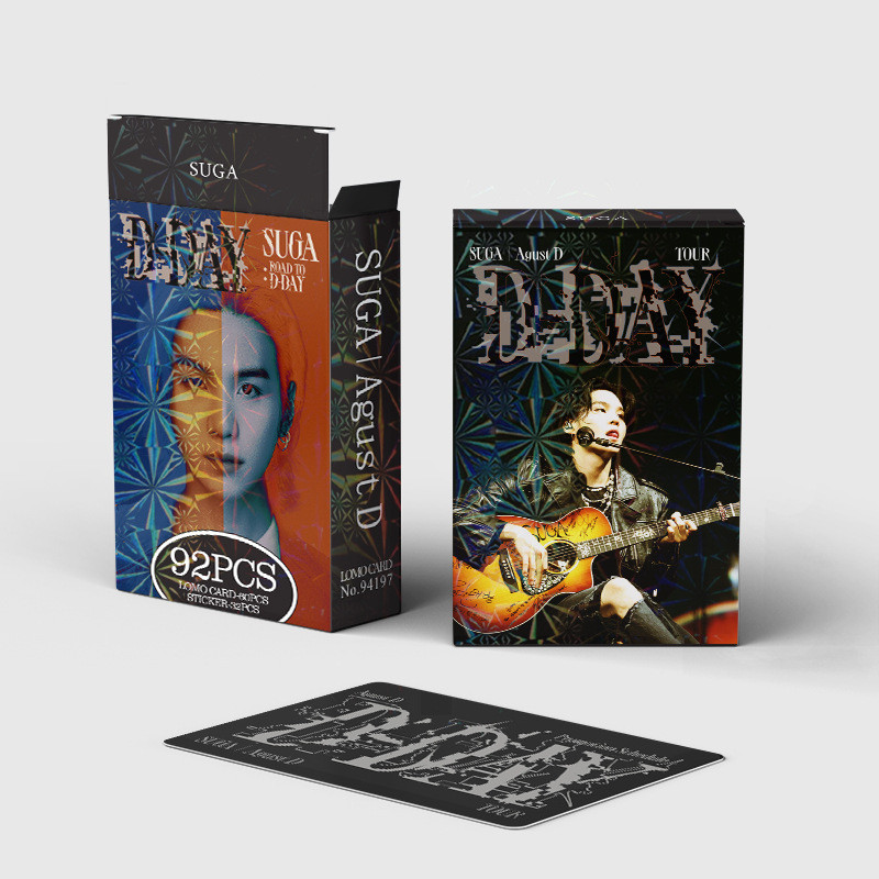 30-92pcs SUGA ROAD TO D-DAY Lomo การ์ดการปล่อยเต้นรํา V Layover JIMIN JUNG KOOK Kim SOLO สติกเกอร์ J