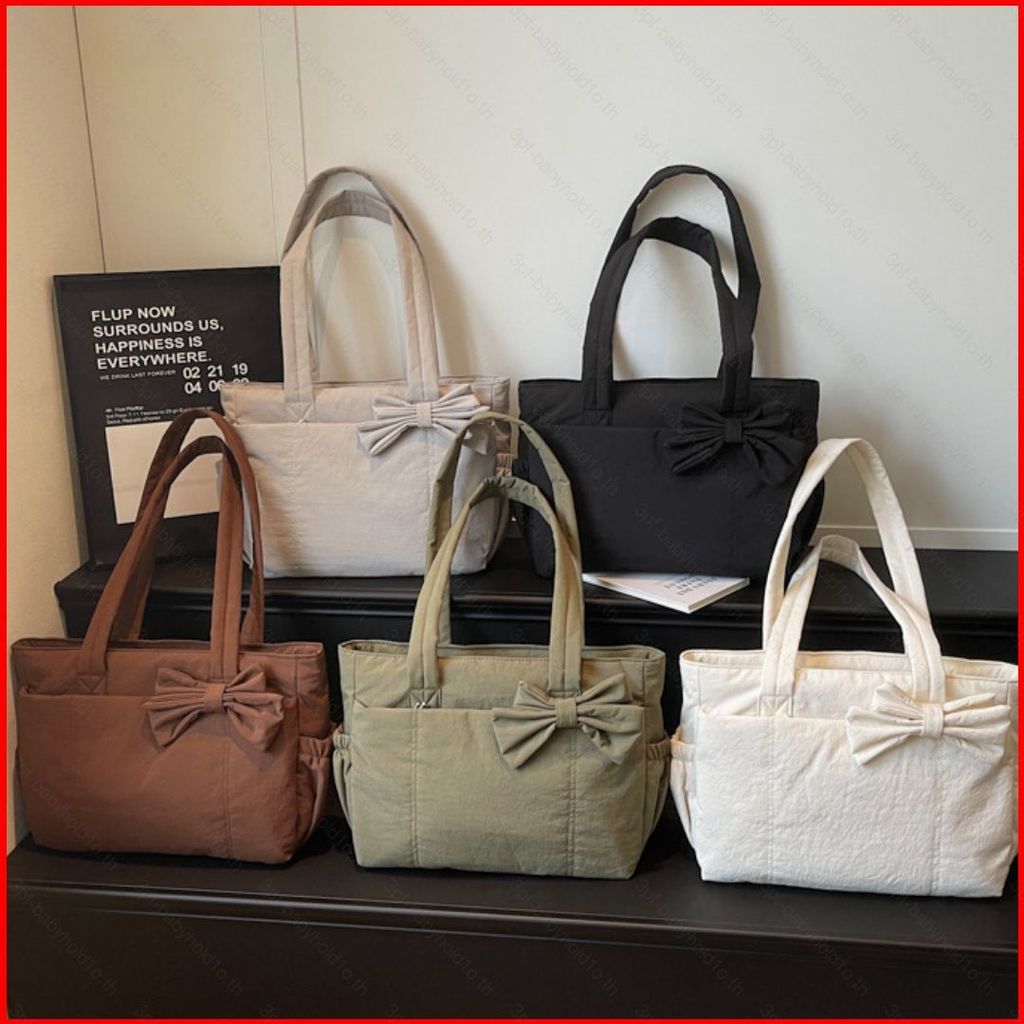 กระเป๋าโท้ทผ้าแคนวาสสีทึบ น้ำหนักเบา สำหรับผู้หญิง พร้อมความจุขนาดใหญ่และสามารถสะพายได้หลายสไตล์