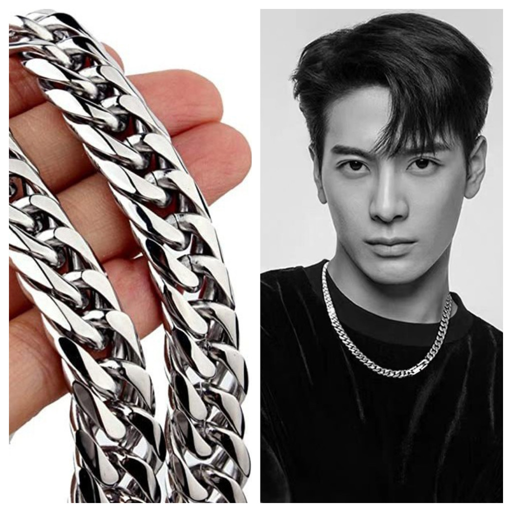 [HCM]สร้อยคอผู้ชายเหล็กไทเทเนียมเย็นและชายมาก 10 มม. หนา DDC10LY610