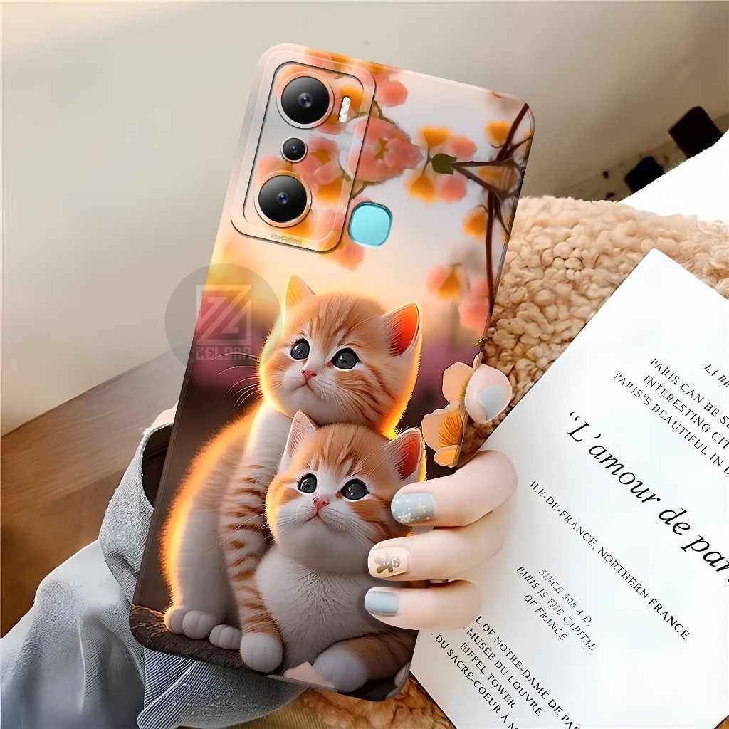 Infinix Hot 20i แฟชั่นกรณีแมว ZELORA Softcase Infinix Hot 20i ปลอก Infinix Hot 20i Kesing Infinix ร้