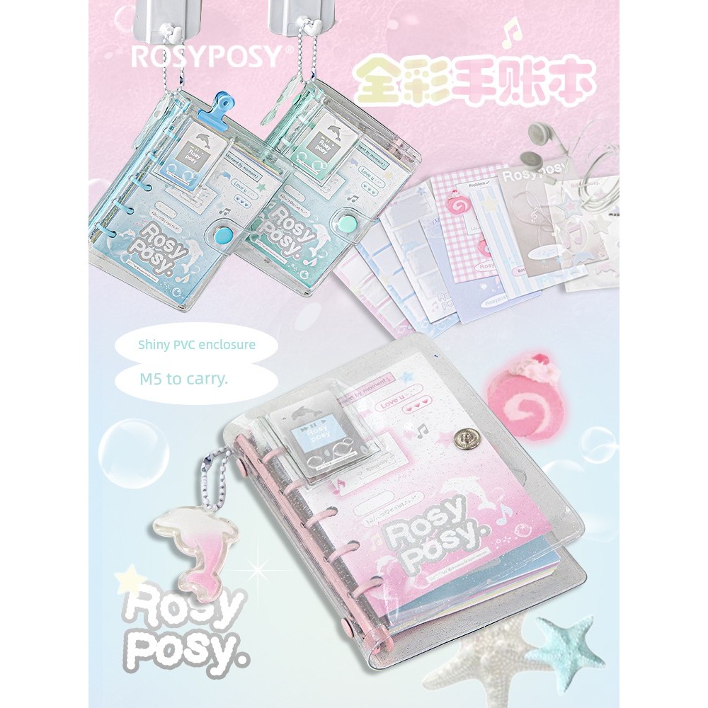 planner 2026 planner RosyPosy Soft Set Girls Portable Handbook หนังสือหลวมใบไม้