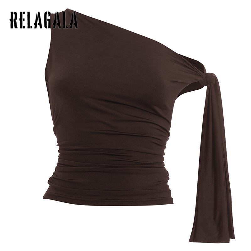 RELAGALA เสื้อชั้นในสตรี สีทึบ ลายปักแฟชั่น