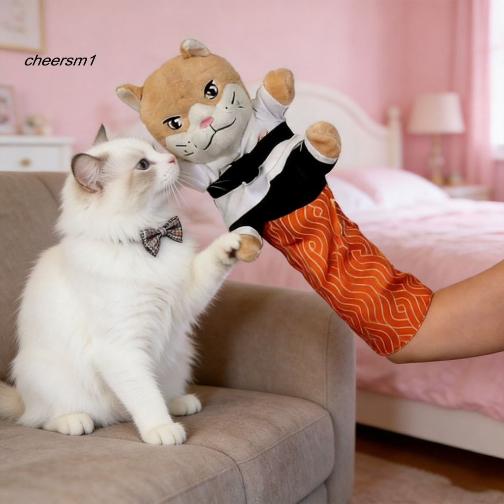 [CS] Cat Teaser Puppet Hand Puppet with Protective Forearm Sleeve Cat Karate Puppet with Protective 
