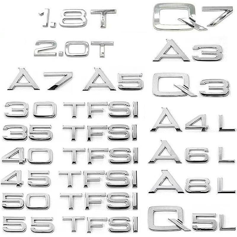 3D ABS เดิมสําหรับ Audi A3 A4 A5 A6 A7 A8 Q3 Q5 Q7 Q8 A4L A6L A8L Q5L 1.8T 2.0T 3.0T V6T V8T 30S สัญ