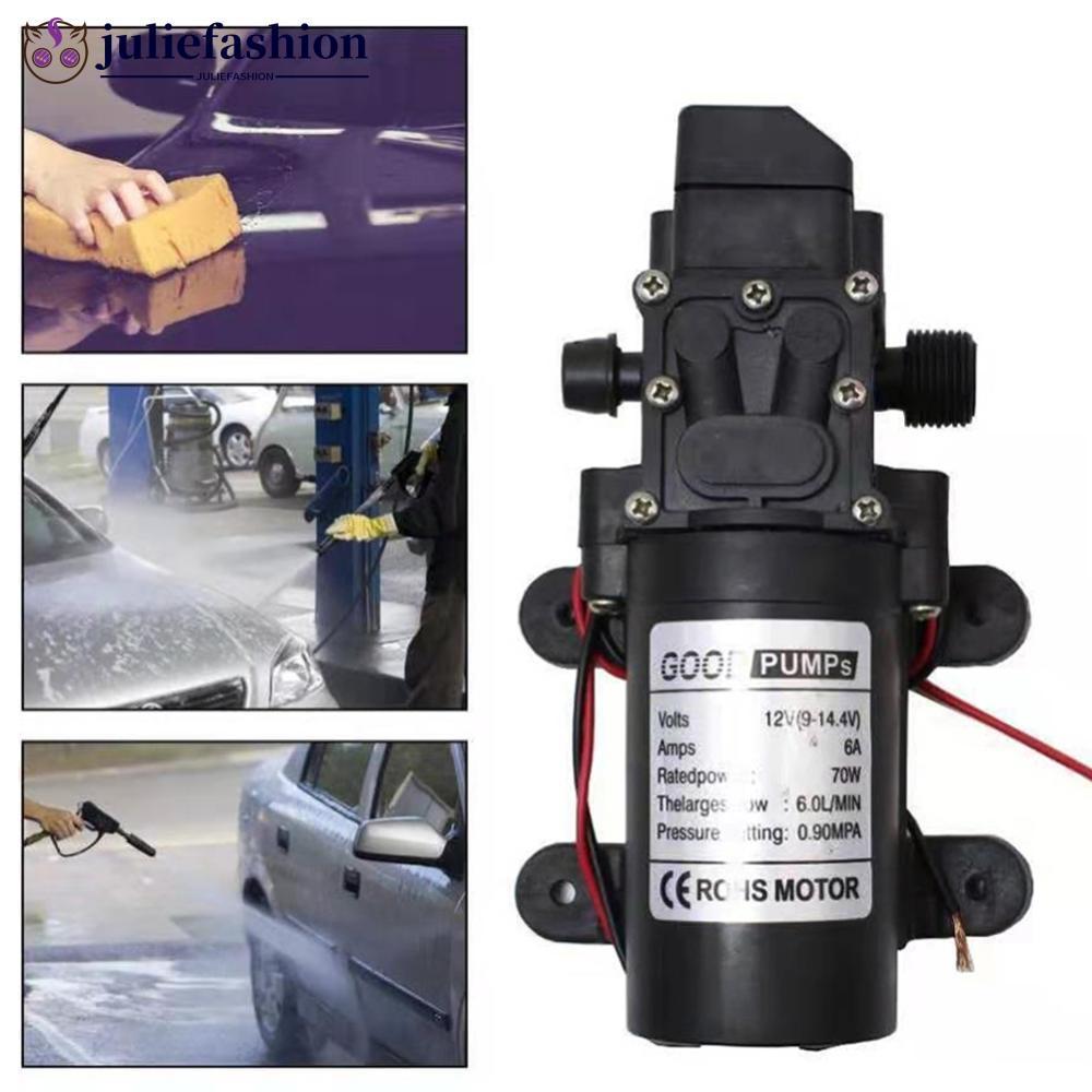 JULIEFASHION 12V DC Self-Priming ไดอะแฟรมปั๊มน้ําและแรงดันสูง Sprayer สําหรับล้างรถ Drone อุปกรณ์เสร