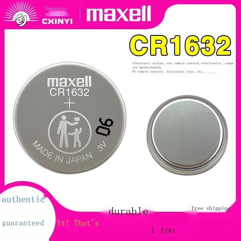แบตเตอรี่กุญแจรถ Maxell Wansheng CR1632/1620/16 ของแท้ใหม่ Toyota Camry Mazda Buick Civic