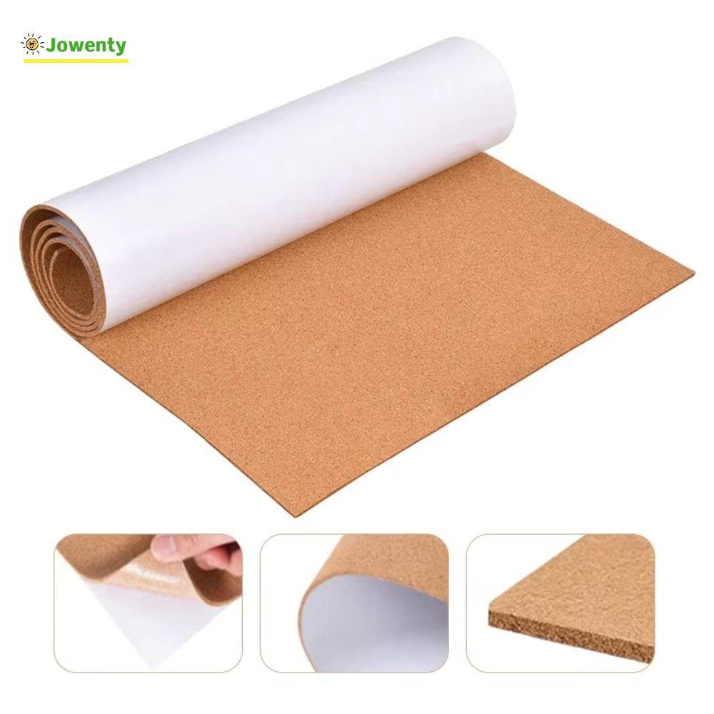 JOWENY Self-Adhesive Cork Roll, 1 M 2 มม.หนา Cork Pad,ทนทานสแควร์ Cork Board สําหรับลิ้นชักซับเฟอร์นิเจอร์ผนัง Bulletin Boards DIY ตกแต่ง