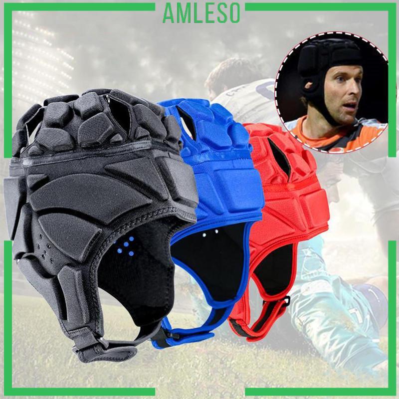 [Amleso] Breathable Soft Shell Rugby Headguard หมวกกันน็อค EVA ปรับได้หมวกกีฬาป้องกันสําหรับฟุตบอลลา
