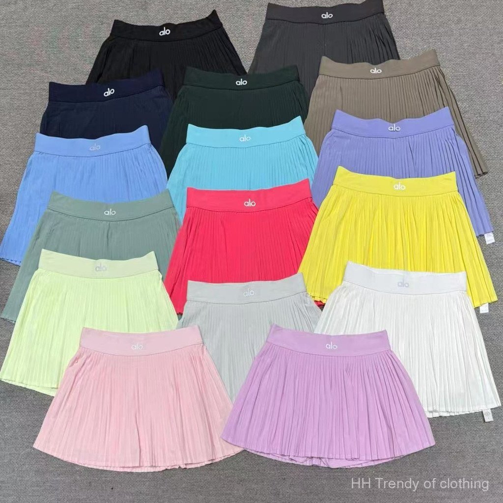 ALO26Spring and summer tennis skirt, sports pleated skirt, fitness outdoor anti-exposure running sho
