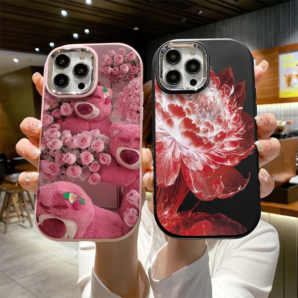 เคส Redmi Note 11 12 8 10 13 Pro 10s 9 11s POCO X3 M5S Remi 12 Pink Rose Lotso เคสโทรศัพท์ซิลิโคน CH