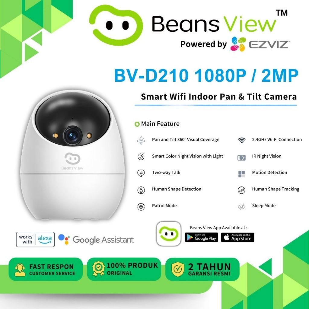 กล้อง Wifi ภายในอาคาร Beansview D210 1080P/2MP - สินค้าโดย EZVIZ