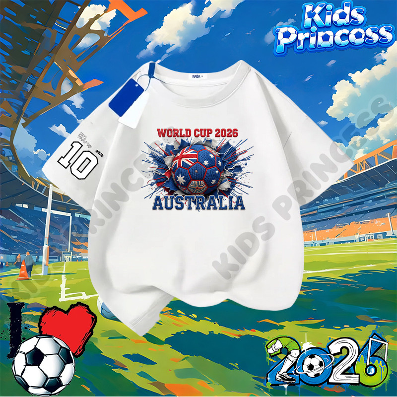 COD KIDS PRINCESS 2026 world cup jersey เสื้อแข่ง kids fashion เสื้อเชิ้ตเด็ก เสื้อแขนสั้นเด็ก ทรงหล