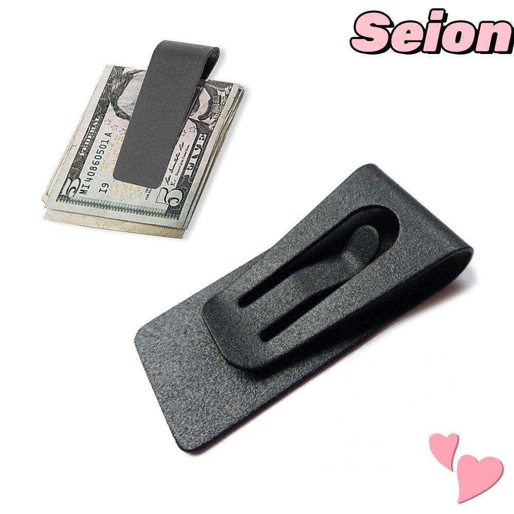 SEION Cash Holder Fashion Men Black Slim Wallet