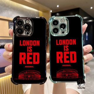 อาร์เซนอล ฟุตบอลคลับ หรูหราสี่มุม Anti Drop Electroplated เคสโทรศัพท์สําหรับ 17 Pro Max 16 15 14 13 12 11 Pro Max 8 7 Plus X XR Xs Max Air Soft TPU กล้องกันกระแทก