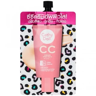(1ซอง) Cathy Doll CC Cream Anti Acne,Speed Cover , Speed White SPF50 PA+++ 7ml. เคที่ดอลล์ ซีซี ครีม สูตรซิก้า สูตรปกปิด