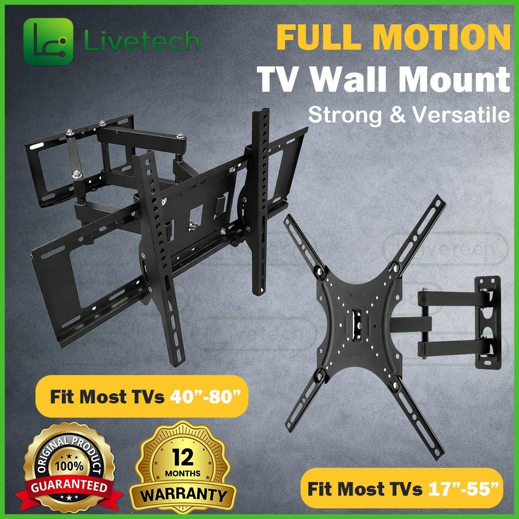 LiveTech 32-55 นิ้ว 40-80 นิ้ว TV Wall Mounting Bracket จอแสดงผลฮาร์ดแวร์สนับสนุน TV Monitor X-400 W