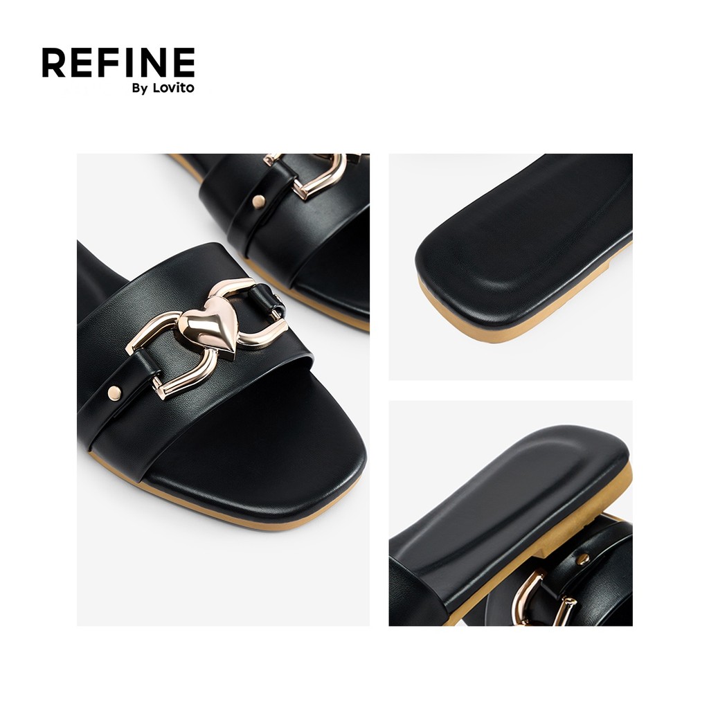 (Refine by Lovito) รองเท้าแตะผู้หญิงแบบลําลอง สวยหรู แบบเรียบ LR28E013 ราคา ถูกที่สุด ดีลบีเคเค แกลเลอรีภาพที่ 5