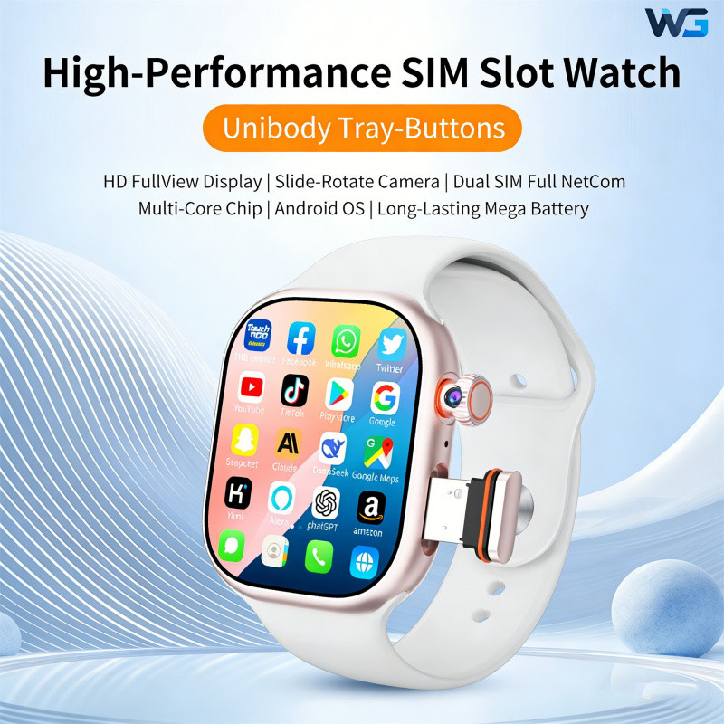 2026 ใหม่ AMOLED สมาร์ทนาฬิกาพร้อมซิมการ์ดสล็อตและ WiFi 4G Android CD99 Smartwatch Playstore กล้อง G