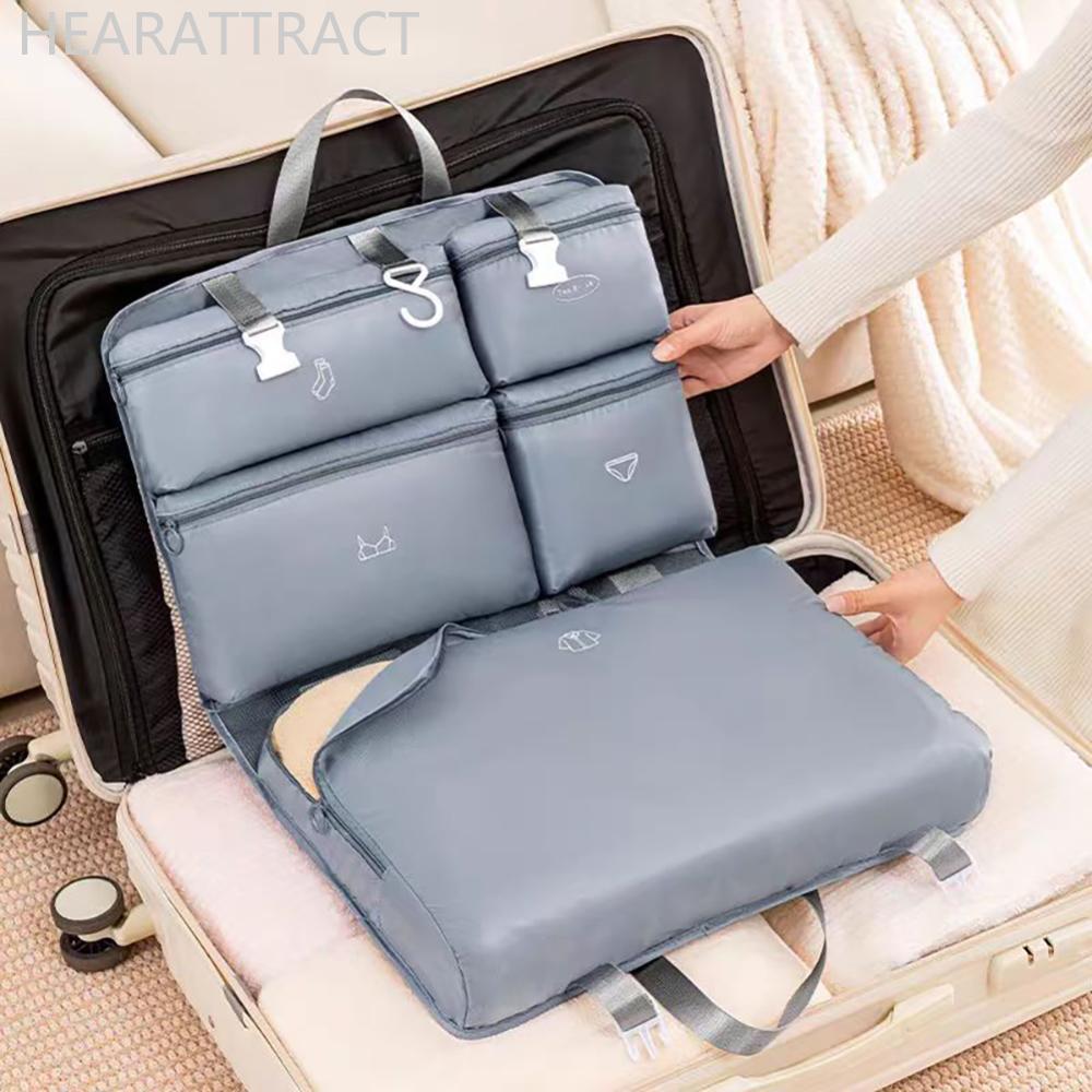 HEARATTRACT Travel Clothing Organizer Storage Bags Washable Folding Bag Organizer for Easy Packing H