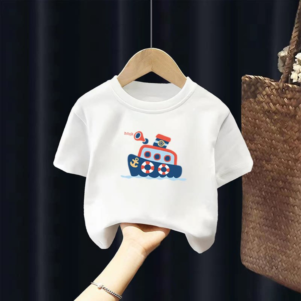 เสื้อยืดแขนสั้นคอกลมสำหรับเด็กผู้ชาย สไตล์ใหม่ฤดูร้อนปี 2026 เสื้อแฟชั่นลายการ์ตูนอนิเมะ การออกแบบสิ่งพิมพ์ ราคา ถูกที่สุด ดีลบีเคเค แกลเลอรีภาพที่ 4