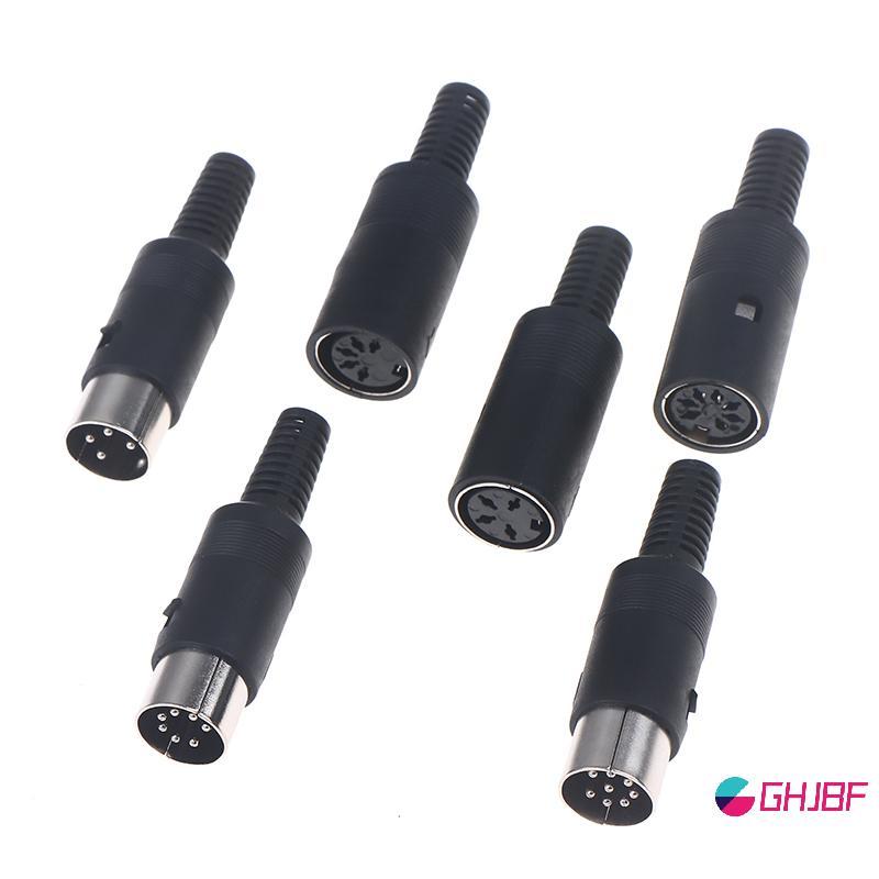 GHJBF] 2 ชิ้น Nintendo 4P 5P 6P 7P 8P DIN คอเต่าชาย/หญิงปลั๊ก Soeet Ja พร้อมที่จับพลาสติกคีย์บอร์ดสา