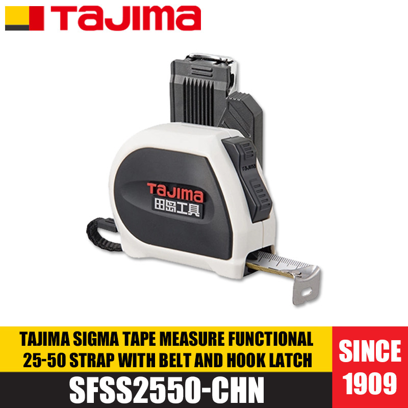 Tajima SFSS2550-CHN/SFSSM2550-CHN เทปวัดแบบ Double-locking พร้อมหัวเข็มขัด