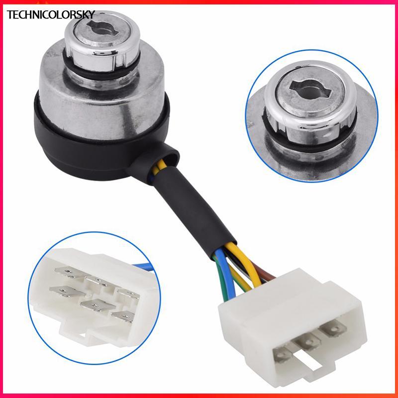 Technicolorsky 4/6 Wire Way เครื่องกําเนิดไฟฟ้าเบนซินเริ่มต้น Key Lobination สวิทช์สําหรับ 2-3KW 168