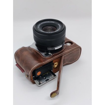 เหมาะสําหรับ Fuji XA3 XA5 เคสกล้อง xa3 เคสหนังครึ่ง xa5 ฐานอุปกรณ์เสริมสําหรับกล้อง